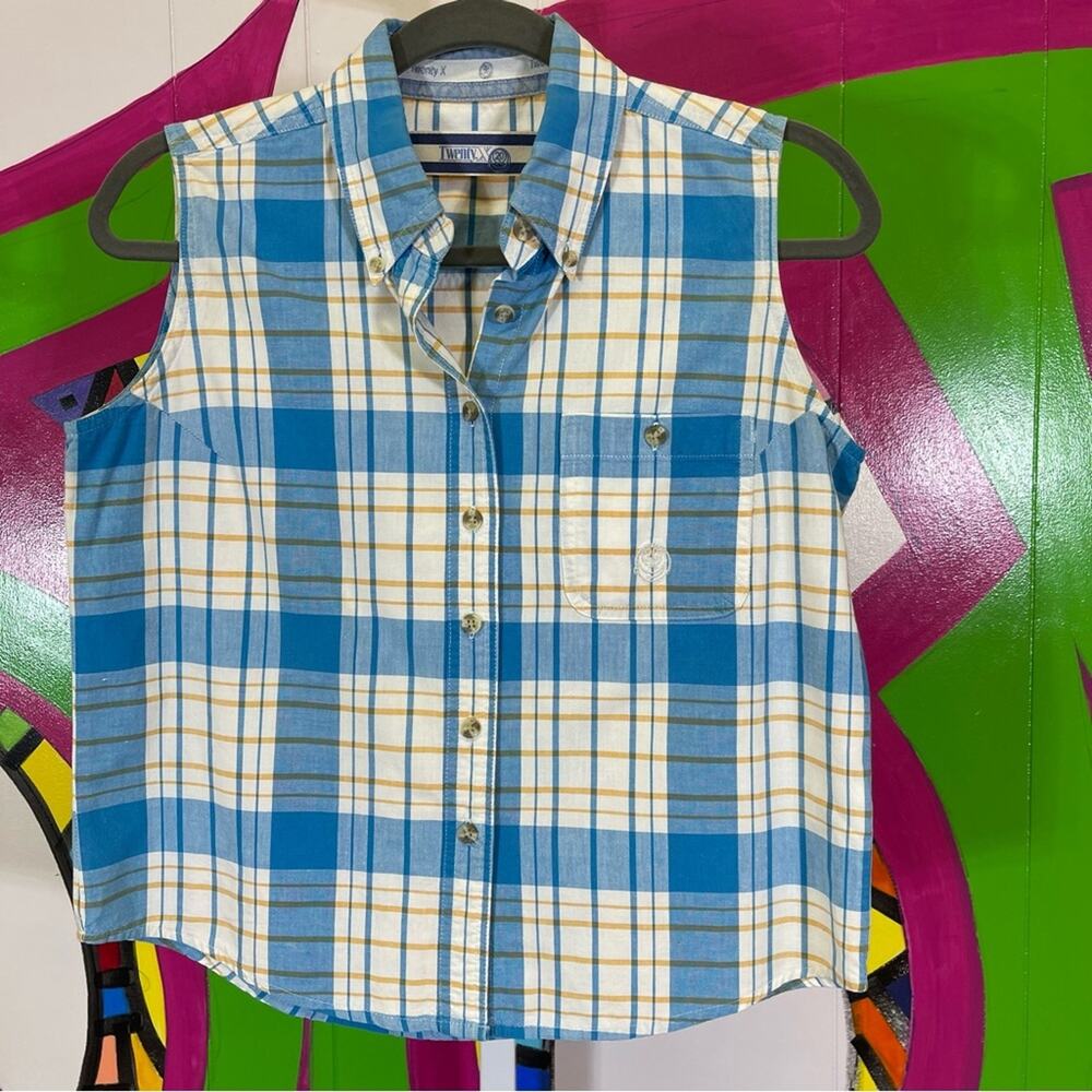 Wrangler Twenty X, Sleeveless Button Down Shirt. Size Medium. Excellent cond!